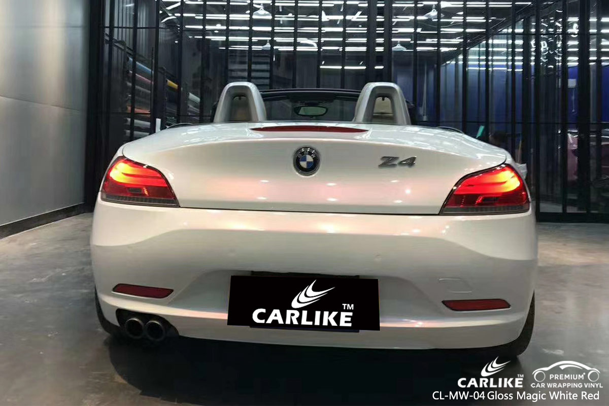 CL-MW-04 gloss magic white to red body wrap car supplier for BMW Lapu-Lapu Philippines