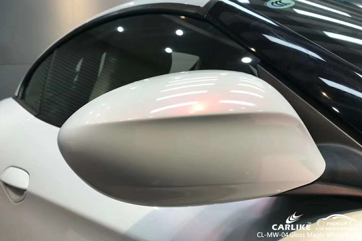 CL-MW-04 gloss magic white to red body wrap car supplier for BMW Lapu-Lapu Philippines