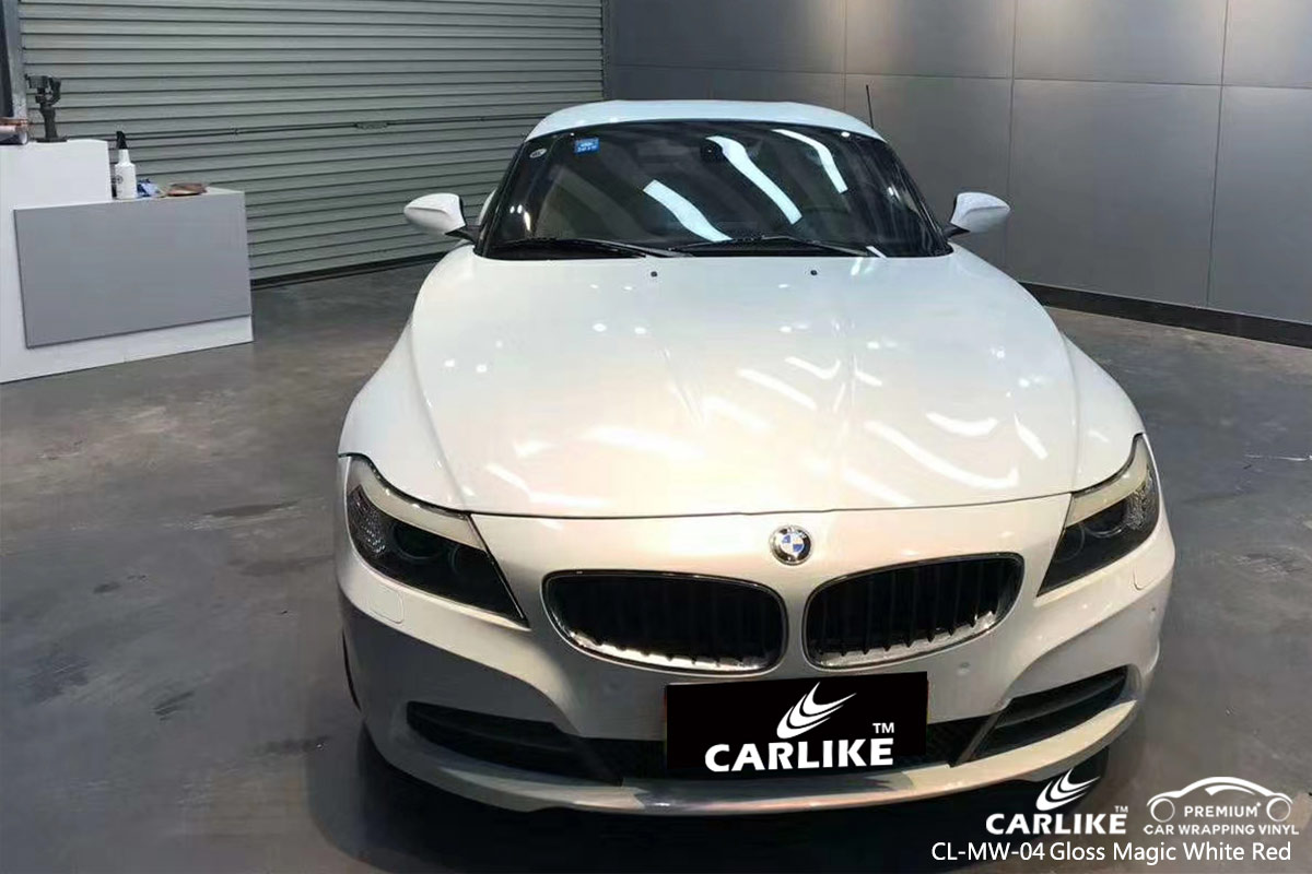 CL-MW-04 gloss magic white to red body wrap car supplier for BMW Lapu-Lapu Philippines