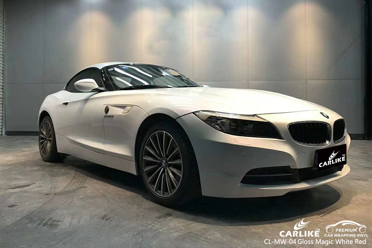 CL-MW-04 gloss magic white to red body wrap car supplier for BMW Lapu-Lapu Philippines