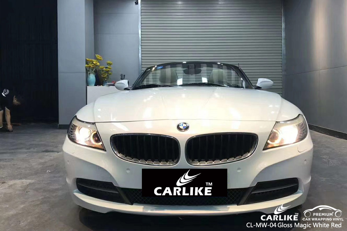 CL-MW-04 gloss magic white to red body wrap car supplier for BMW Lapu-Lapu Philippines
