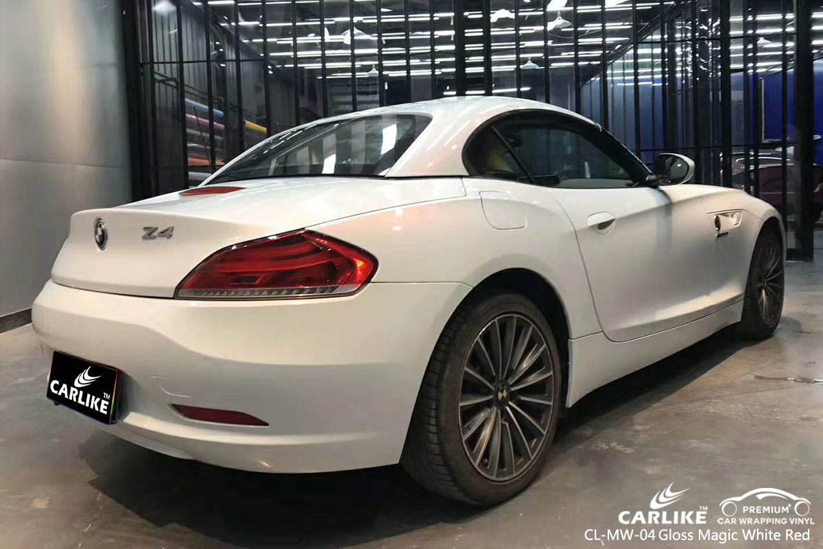 CL-MW-04 gloss magic white to red body wrap car supplier for BMW Lapu-Lapu Philippines