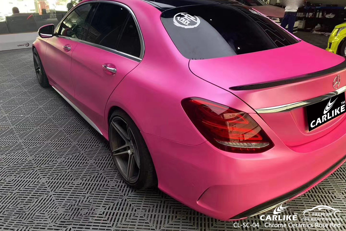 CL-SC-04 chrome ceramics rose red wrap my car for MERCEDES-BENZ Cabuyao Philippines