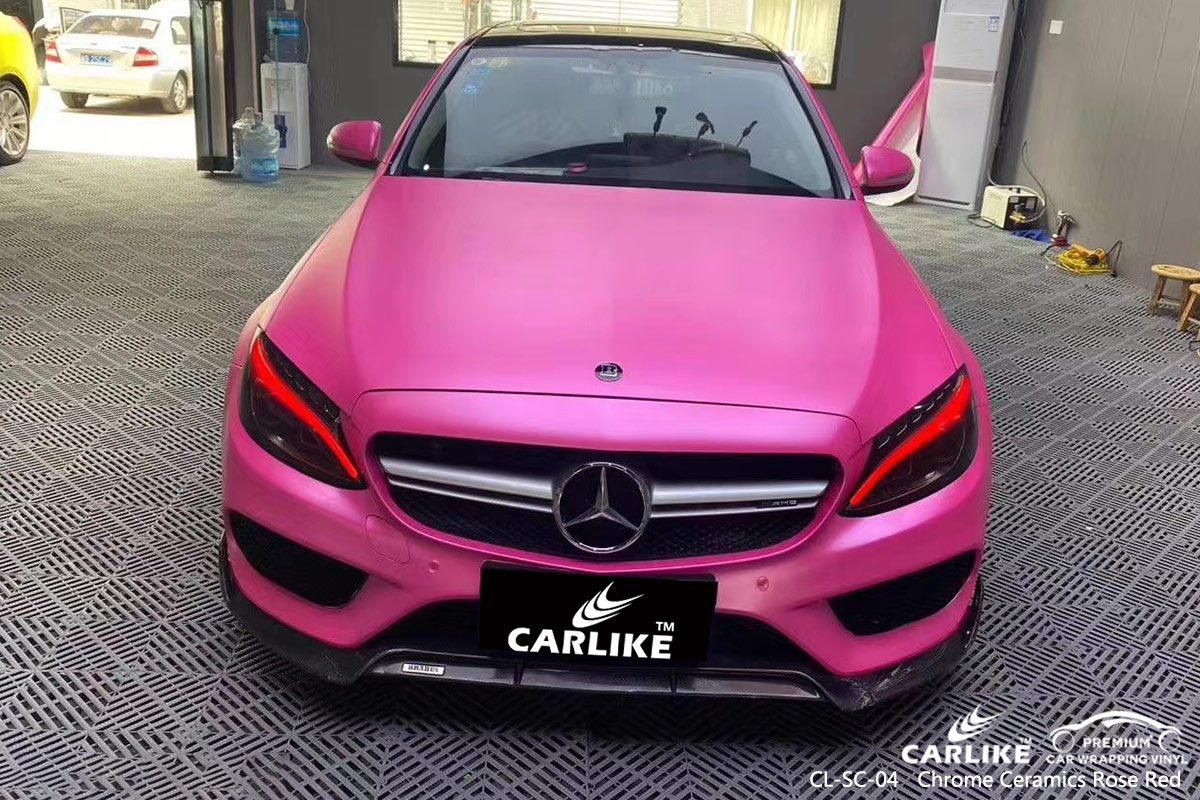 CL-SC-04 chrome ceramics rose red wrap my car for MERCEDES-BENZ Cabuyao Philippines