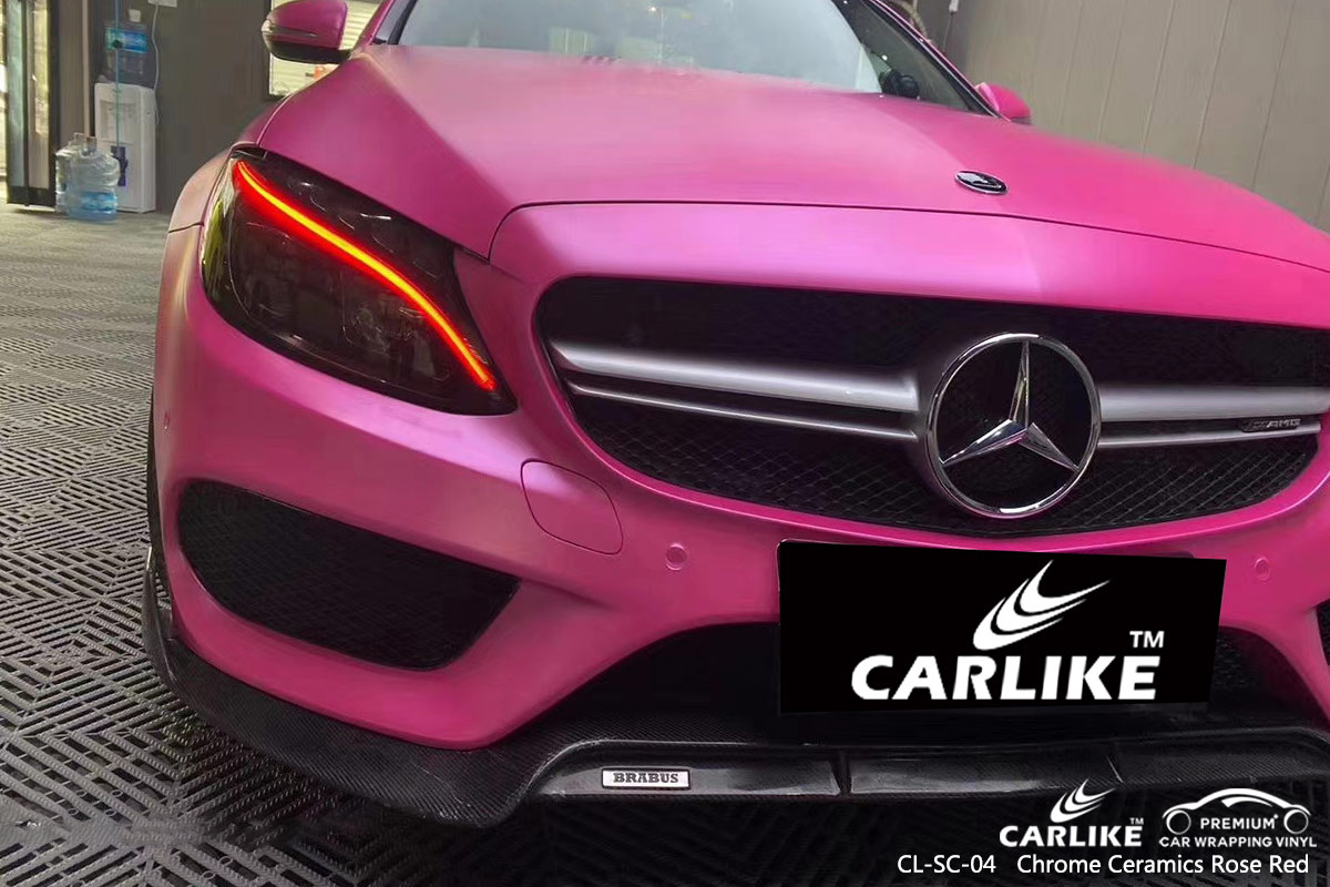 CL-SC-04 chrome ceramics rose red wrap my car for MERCEDES-BENZ Cabuyao Philippines