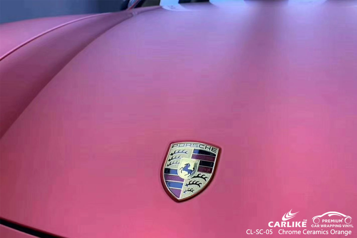 CL-SC-05 chrome ceramics orange vinyl material suppliers for PORSCHE Meycauayan Philippines