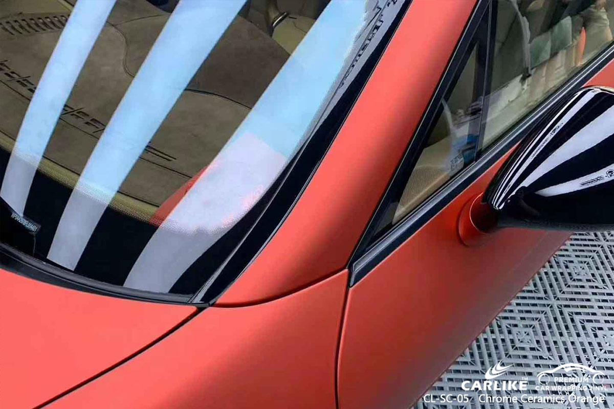CL-SC-05 chrome ceramics orange vinyl material suppliers for PORSCHE Meycauayan Philippines
