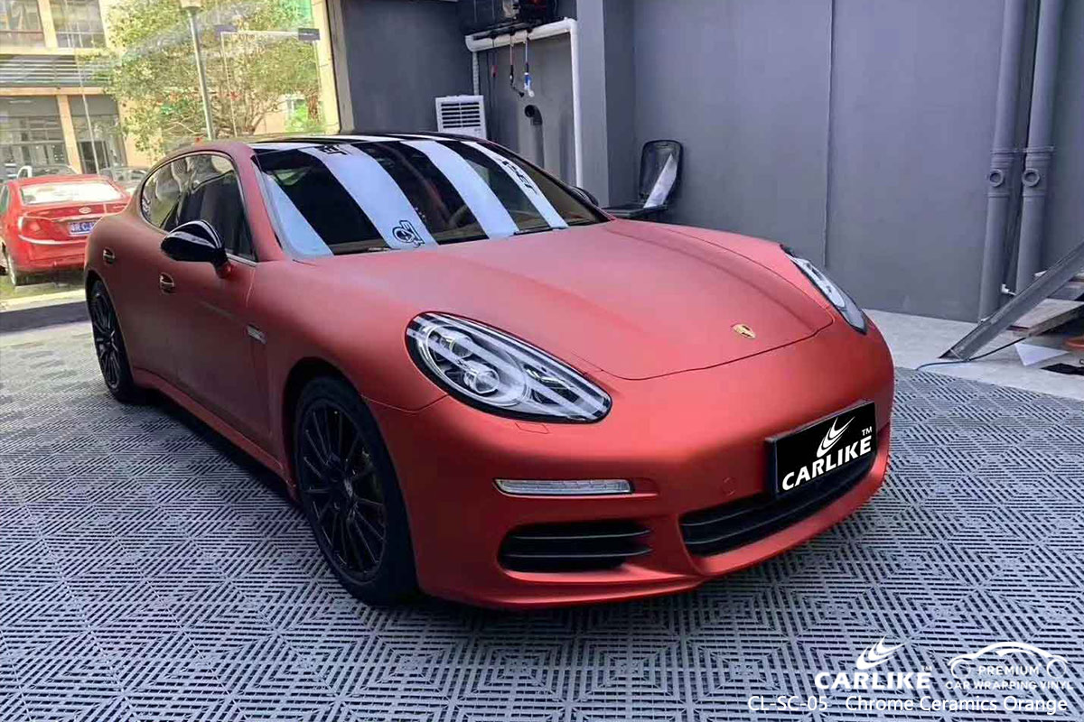 CL-SC-05 chrome ceramics orange vinyl material suppliers for PORSCHE Meycauayan Philippines
