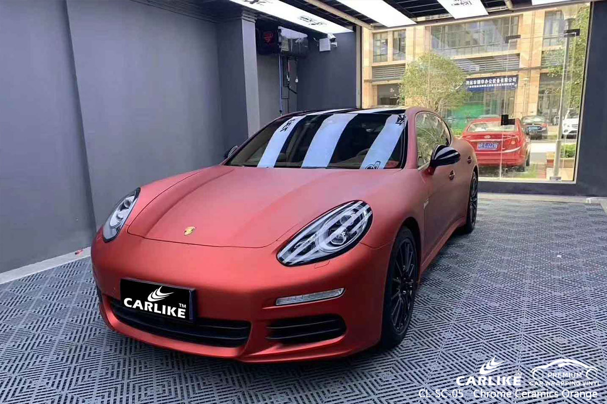 CL-SC-05 chrome ceramics orange vinyl material suppliers for PORSCHE Meycauayan Philippines
