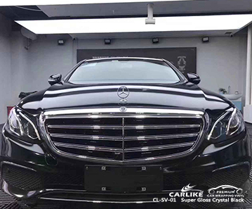 CL-SV-01 سوبر لامع الفينيل الأسود اللامع التفاف الفينيل للسيارات مرسيدس بنز سان فابيان الفلبين