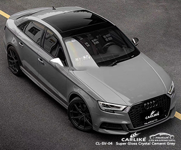 CL-SV-04 سوبر لامع كريستال أسمنت رمادي لامع التفاف لأودي أوستن الولايات المتحدة