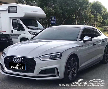 AUDI Caloocan Filipinler için CL-SV-05 süper parlak kristal nardo gri araba sarma filmi