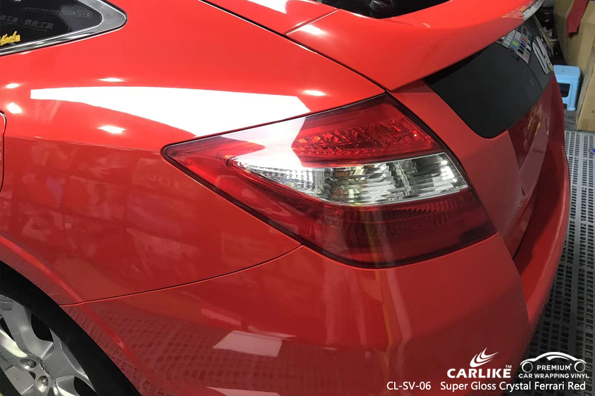 CL-SV-06 super gloss crystal ferrari red motorcycle vinyl wrap for HONDA Afyonkarahisar Turkey