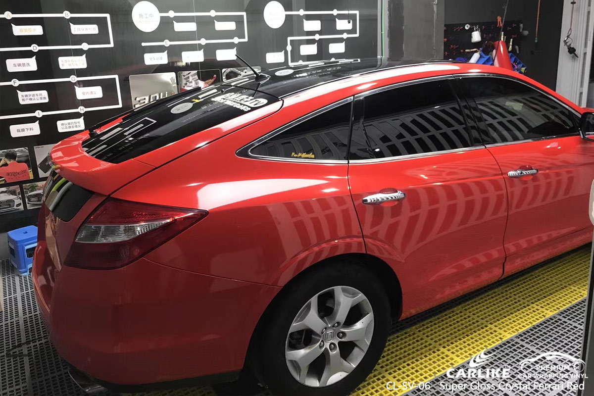 CL-SV-06 super gloss crystal ferrari red motorcycle vinyl wrap for HONDA Afyonkarahisar Turkey
