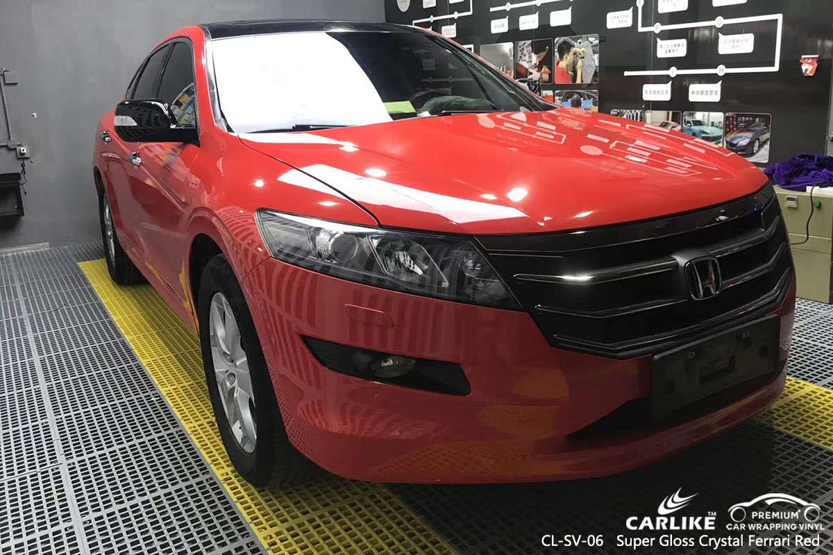 CL-SV-06 super gloss crystal ferrari red motorcycle vinyl wrap for HONDA Afyonkarahisar Turkey