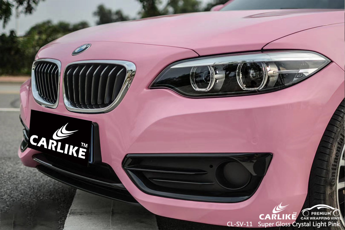 CL-SV-11 super gloss crystal light pink carbon fibre vinyl wrap for bikes for BMW Kirklareli Turkey