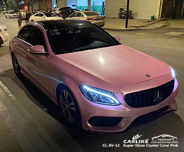 CL-SV-12 süper parlak kristal mercan pembe tpu ppf film için MERCEDES-BENZ Samsun Türkiye