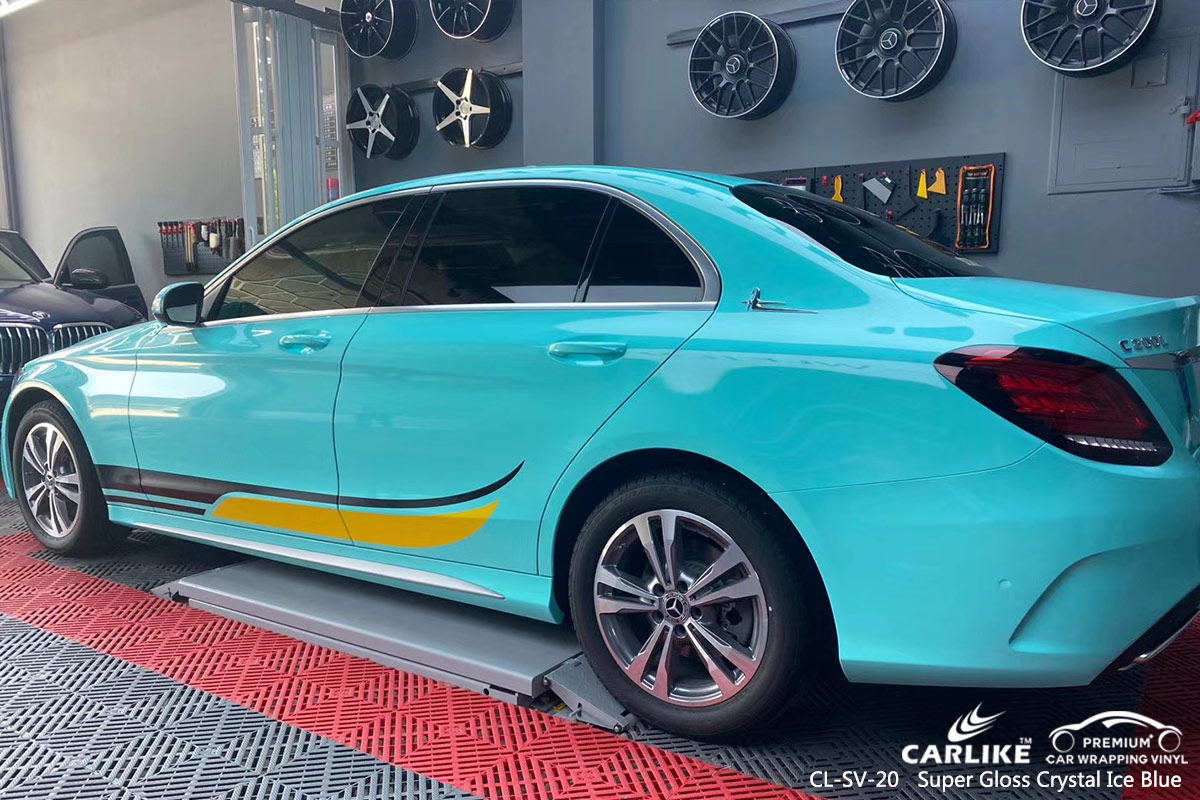 CL-SV-20 super gloss crystal ice blue vehicle  vinyl wrap for MERCEDES-BENZ Eskisehir Turkey