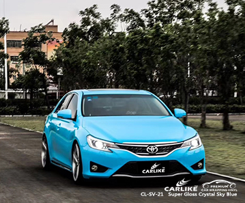 CL-SV-21 süper parlak kristal gökyüzü mavi vinil şal parlak TOYOTA Dasmarinas Filipinler için