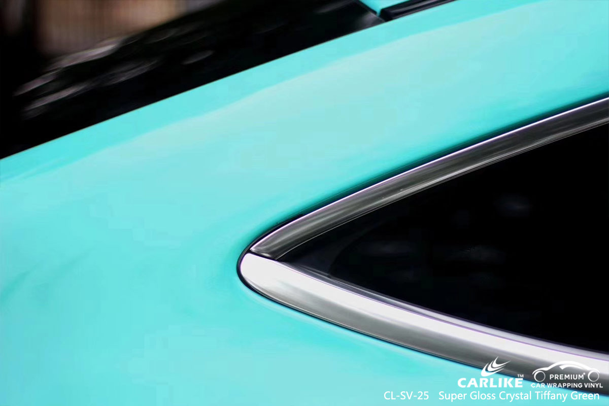 CL-SV-25 super gloss crystal tiffany green vinyl wrapping for MERCEDES-BENZ Bacoor