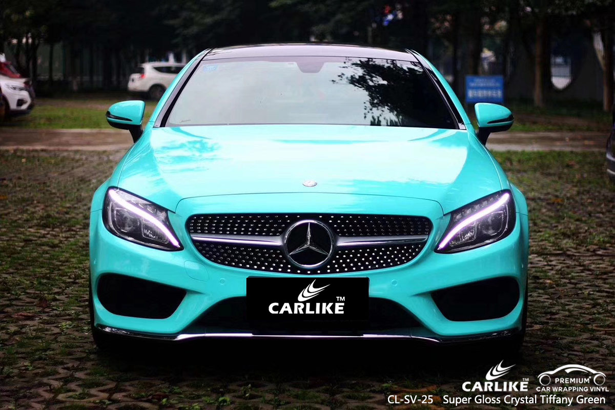 CL-SV-25 super gloss crystal tiffany green vinyl wrapping for MERCEDES-BENZ Bacoor