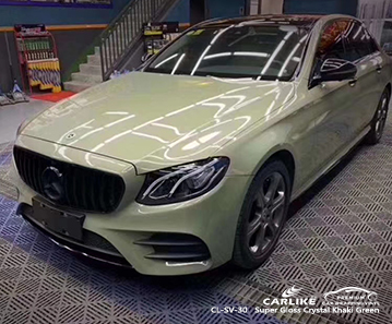 CL-SV-30 süper parlak kristal haki yeşil parlak vinil şal MERCEDES-BENZ Sivas Türkiye için