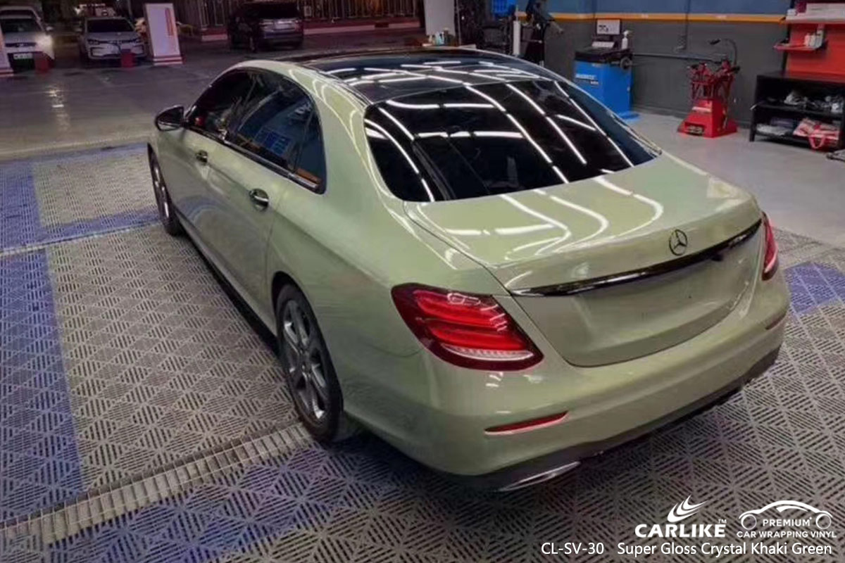 CL-SV-30 super gloss crystal khaki green high gloss vinyl wrap for MERCEDES-BENZ Sivas Turkey