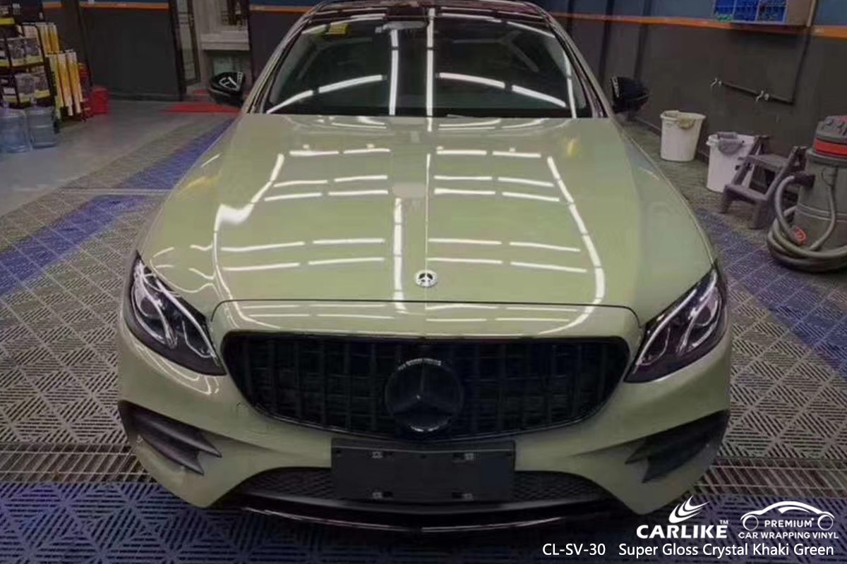 CL-SV-30 super gloss crystal khaki green high gloss vinyl wrap for MERCEDES-BENZ Sivas Turkey