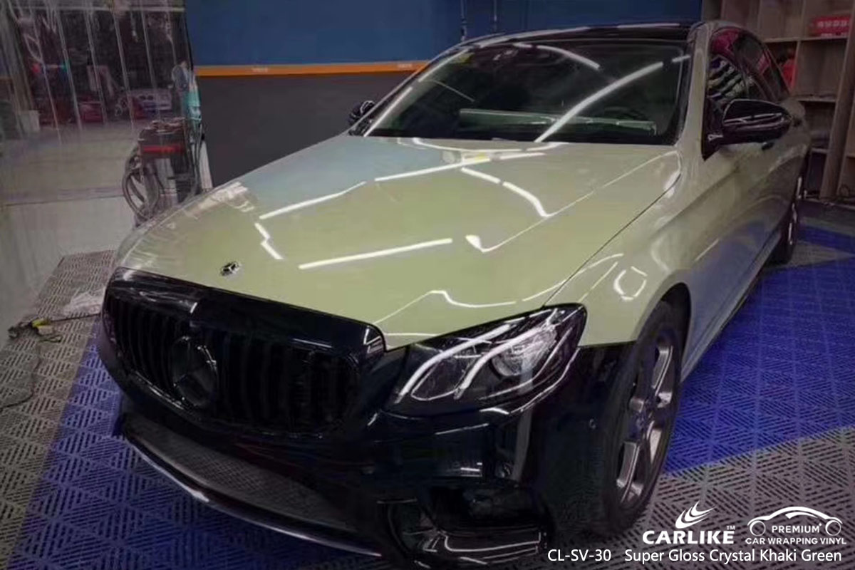 CL-SV-30 super gloss crystal khaki green high gloss vinyl ...