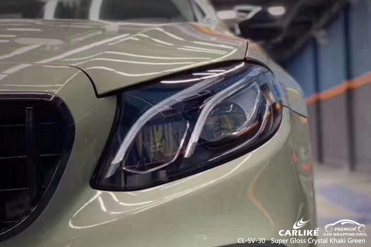 CL-SV-30 super gloss crystal khaki green high gloss vinyl wrap for MERCEDES-BENZ Sivas Turkey
