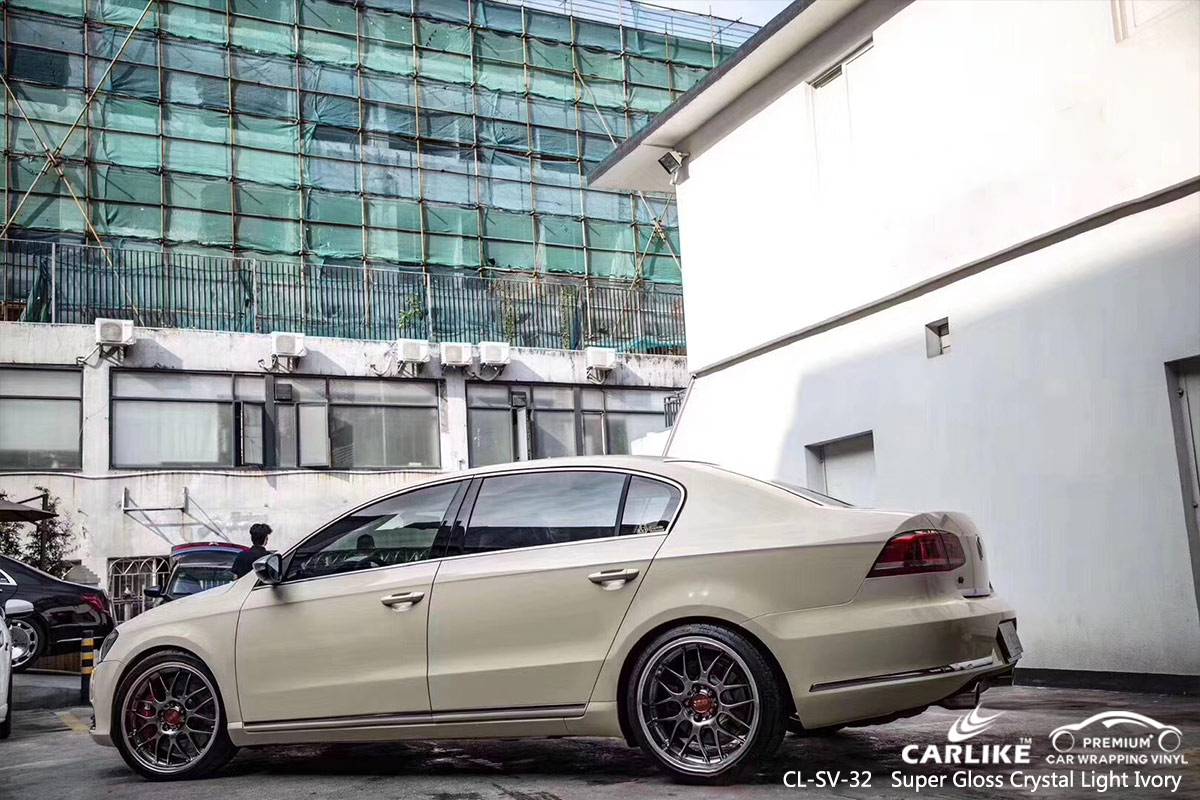 CL-SV-32 super gloss crystal light ivory ship vehicle wrapping for VOLKSWAGEN Mardin Turkey