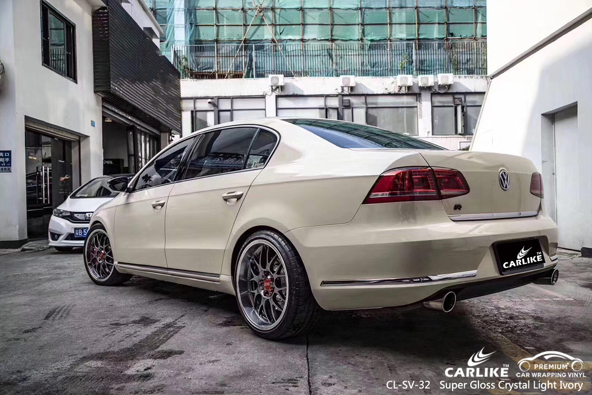 CL-SV-32 super gloss crystal light ivory ship vehicle wrapping for VOLKSWAGEN Mardin Turkey