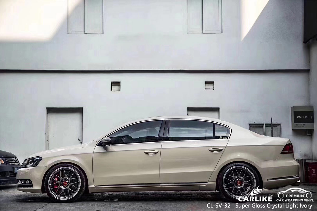 CL-SV-32 super gloss crystal light ivory ship vehicle wrapping for VOLKSWAGEN Mardin Turkey