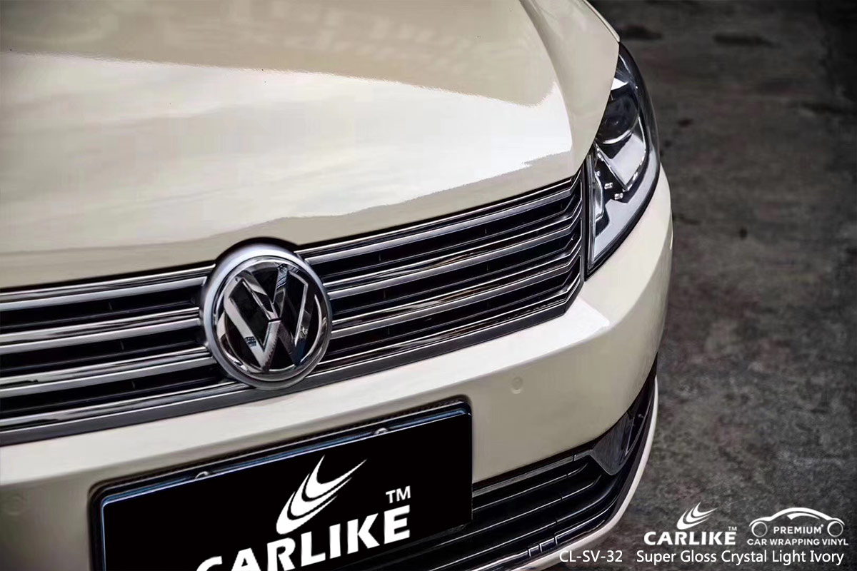 CL-SV-32 super gloss crystal light ivory ship vehicle wrapping for VOLKSWAGEN Mardin Turkey