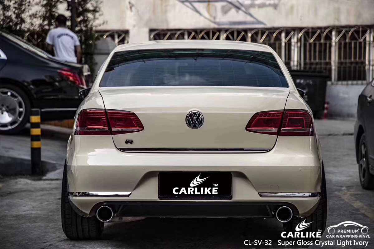 CL-SV-32 super gloss crystal light ivory ship vehicle wrapping for VOLKSWAGEN Mardin Turkey