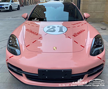 CL-SV-37 süper parlak kristal rouge pembe şal vinil için PORSCHE Denizli Türkiye