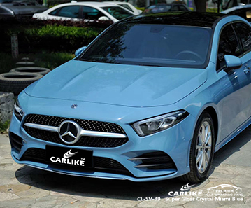 CL-SV-39 süper parlak kristal miami mavi autobike araba sarma filmi için MERCEDES-BENZ Binangonan Filipinler