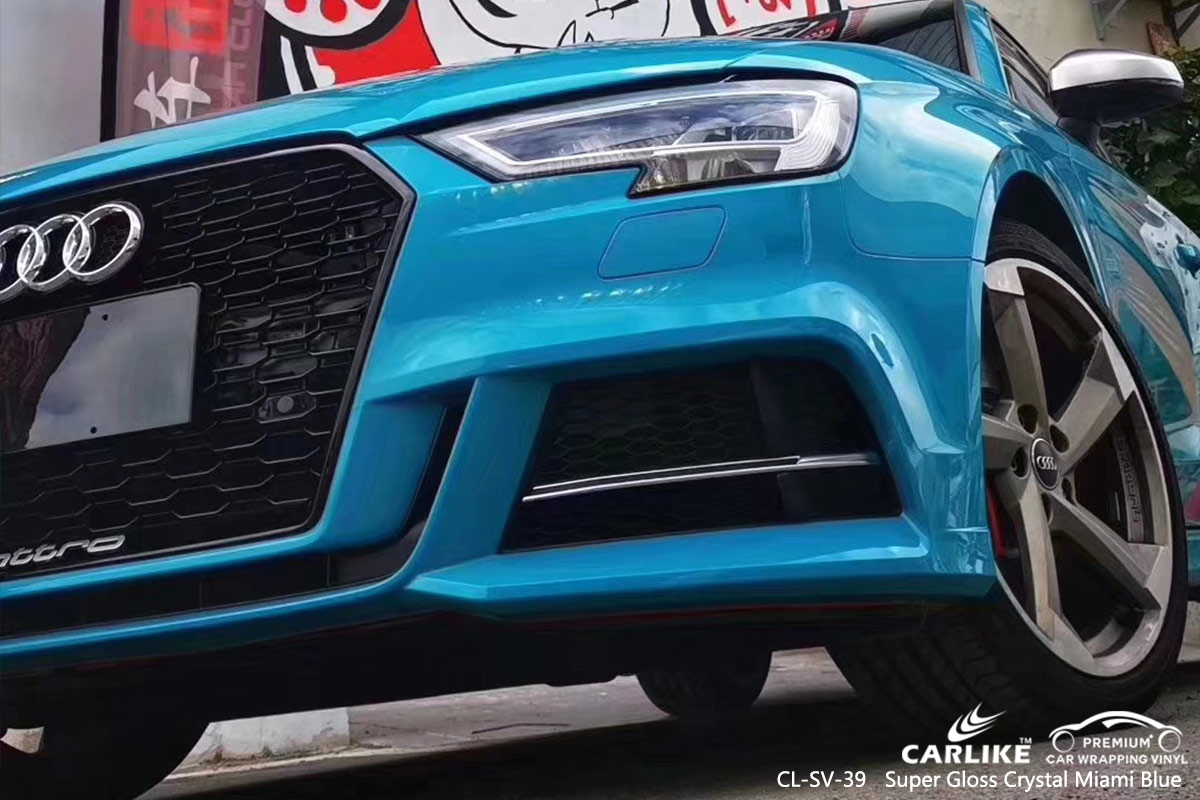 CL-SV-39 super gloss crystal miami blue wrap my car for AUDI Gaziantep Turkey