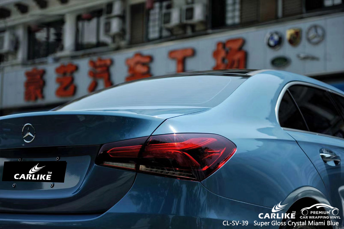 CL-SV-39 super gloss crystal miami blue autobike car wrap film for MERCEDES-BENZ Binangonan Philippines