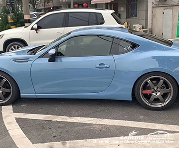 CL-SV-40 süper parlak kristal porselen mavi araç vinil filmler için SUBARU Cabanatuan Filipinler