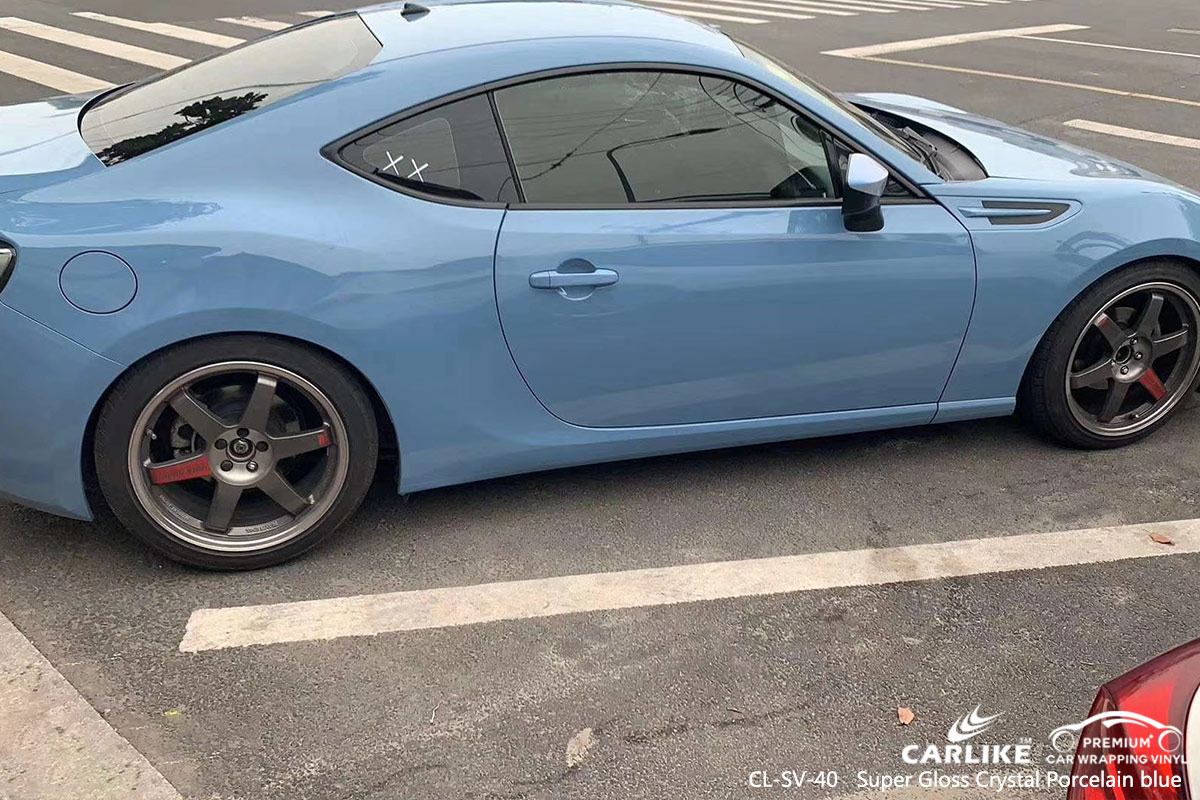 CL-SV-40 super gloss crystal porcelain blue vehicle vinyl films for SUBARU Cabanatuan Philippines