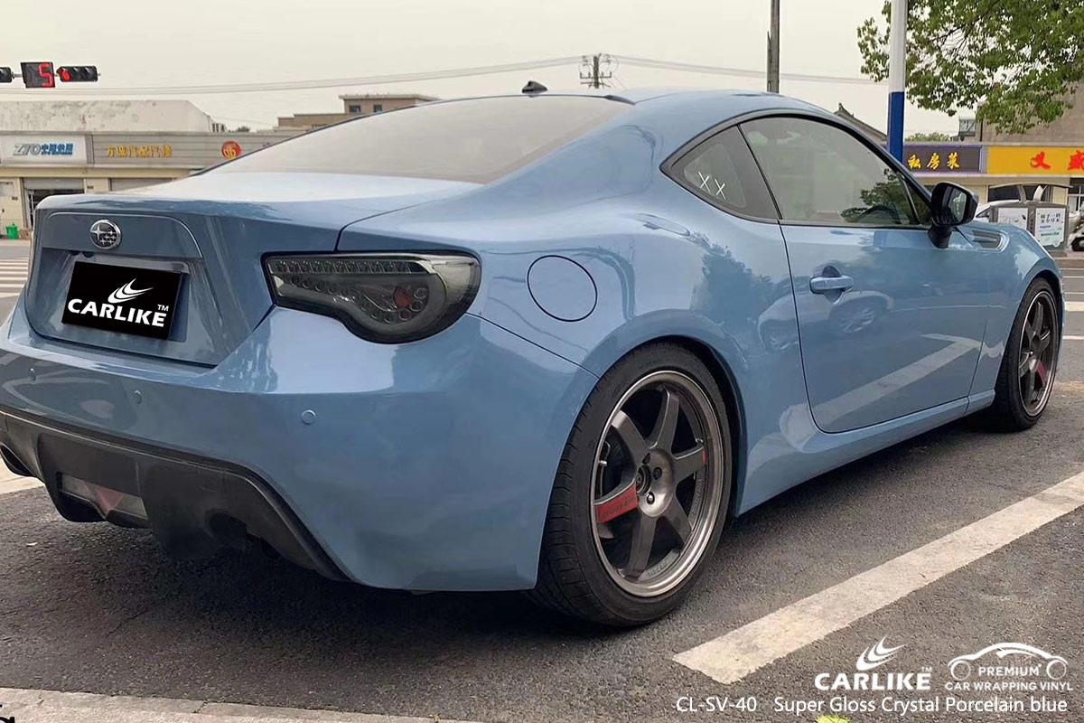 CL-SV-40 super gloss crystal porcelain blue vehicle vinyl films for SUBARU Cabanatuan Philippines