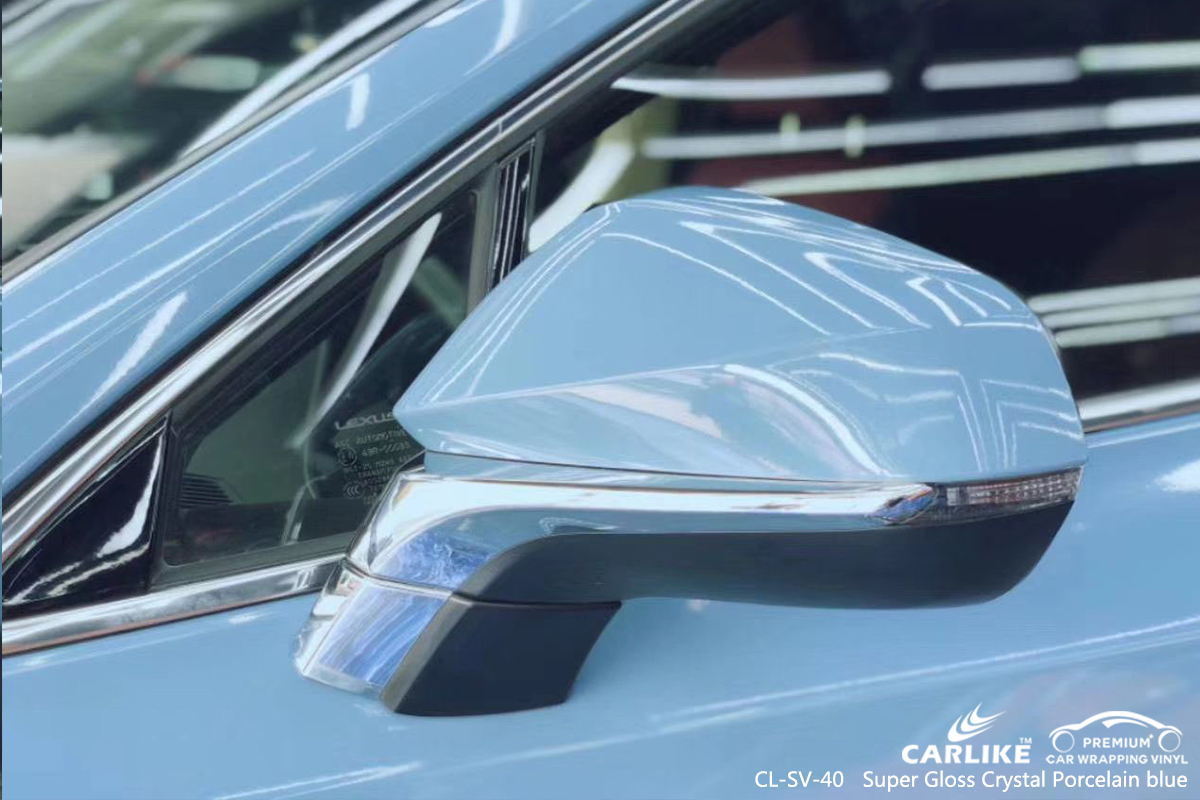 CL-SV-40 super gloss crystal porcelain blue car wrap film for LEXUS Boston