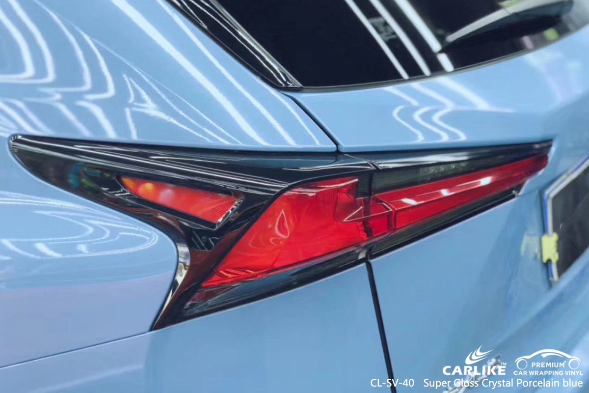 CL-SV-40 super gloss crystal porcelain blue car wrap film for LEXUS Boston