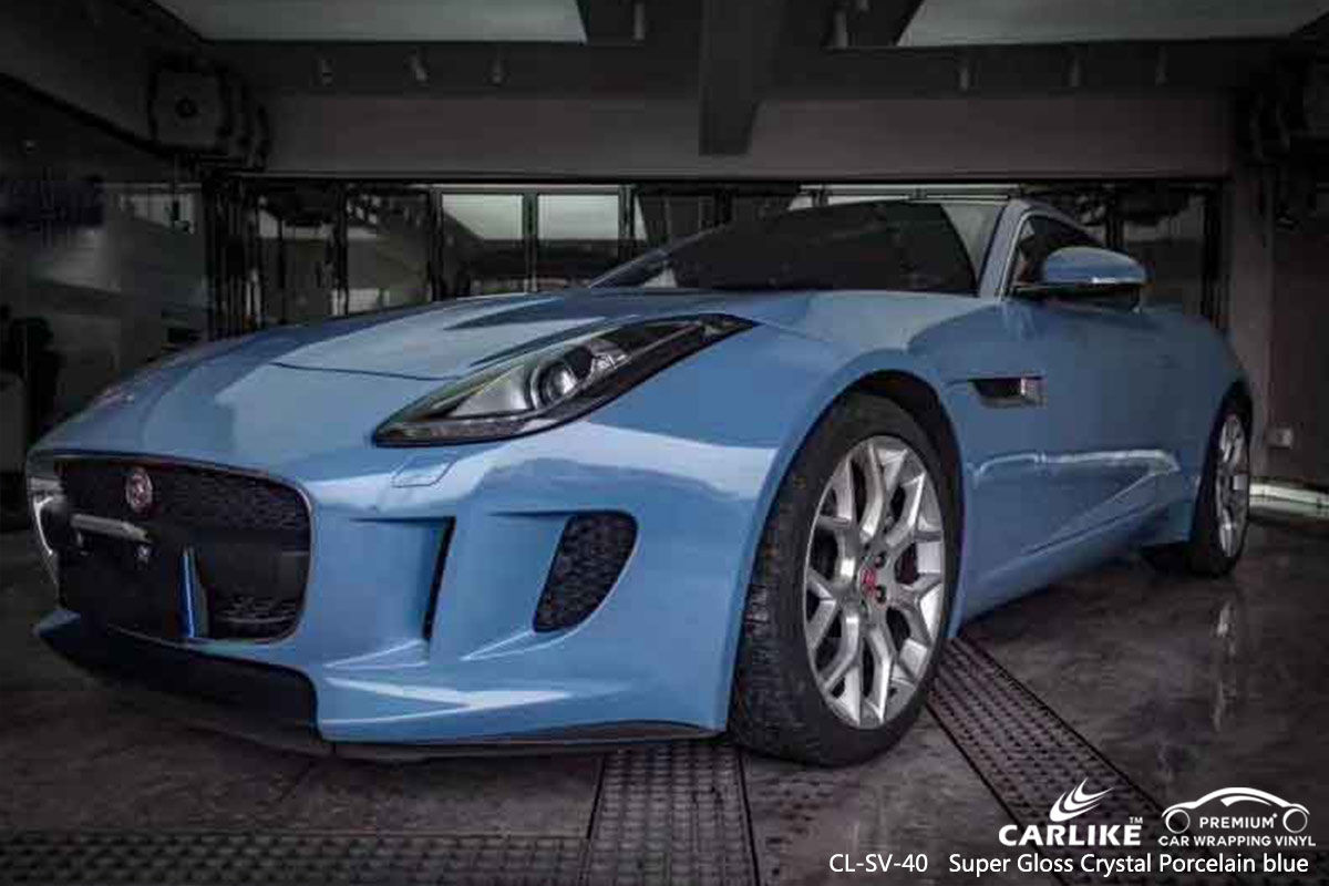 CL-SV-40 super gloss crystal porcelain blue body wrap car supplier for AUDI Ligao Philippines