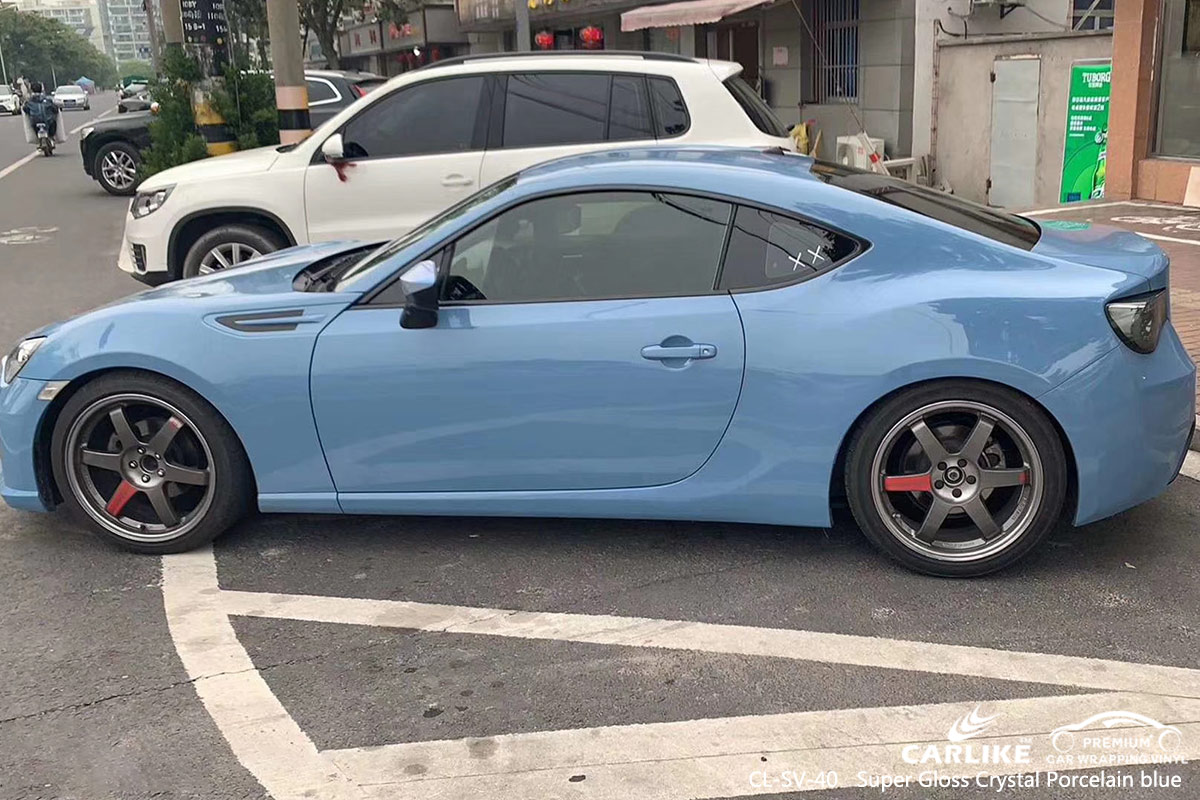 CL-SV-40 super gloss crystal porcelain blue vehicle vinyl films for SUBARU Cabanatuan Philippines