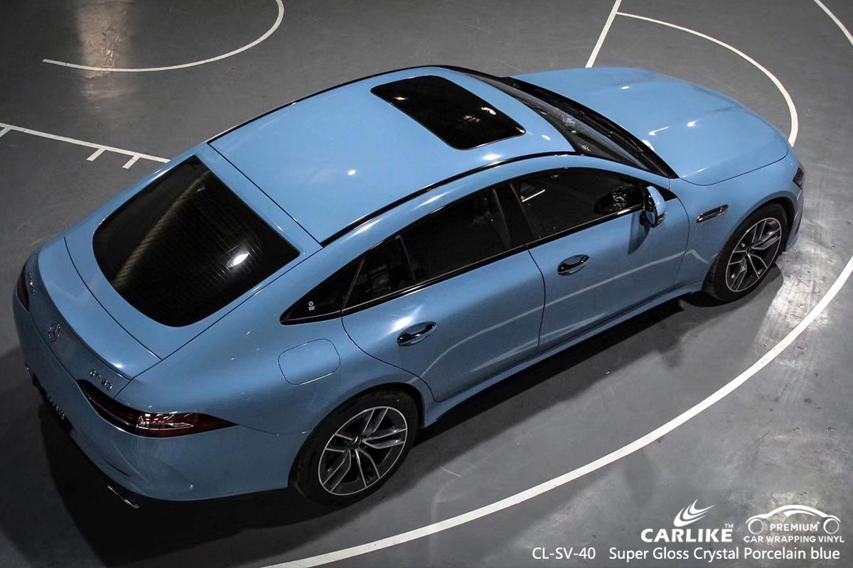 CL-SV-40 super gloss crystal porcelain blue vinyl wrap my car for MERCEDES-BENZ Malatya Turkey