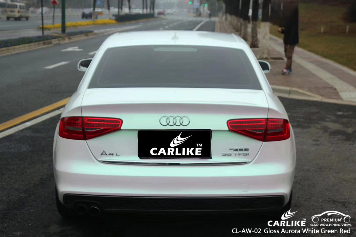 CL-AW-02 gloss aurora white to green red vinyl matte car wrap for AUDI Lagos Nigeria