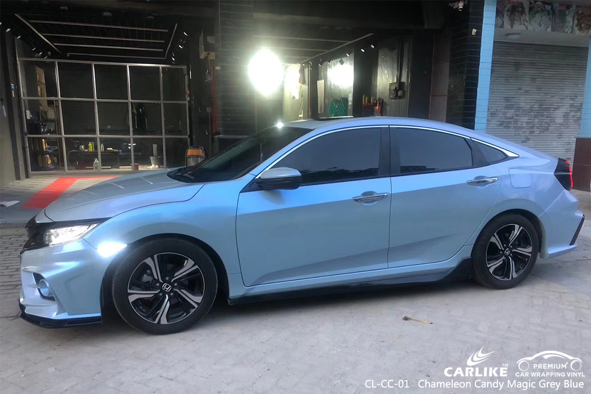 CL-CC-01 chameleon candy magic grey blue vinyl wrap my car for HONDA Ordu Turkey