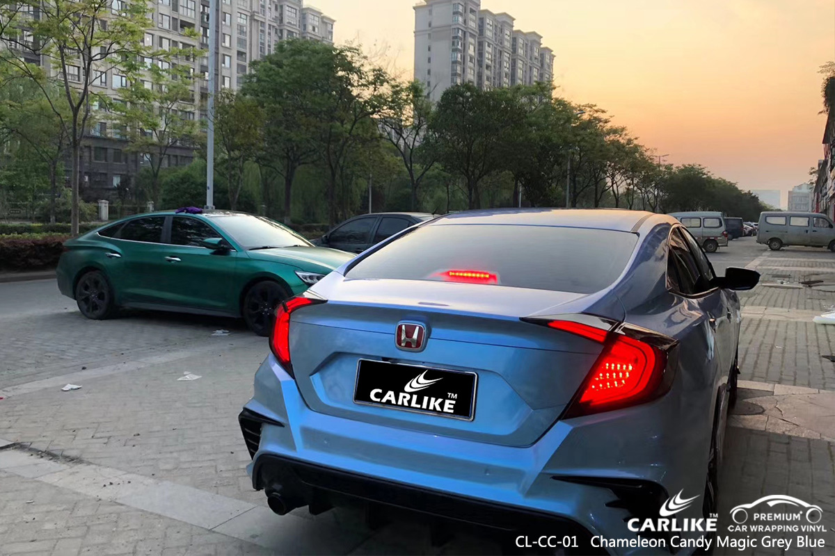 CL-CC-01 chameleon candy magic grey blue vinyl wrap my car for HONDA Ordu Turkey